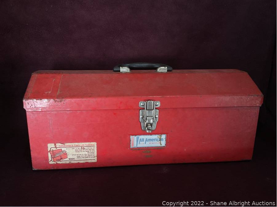 All American 21” Handyman's carry-all tool box Auction