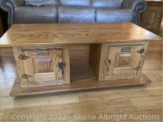 white clad coffee table