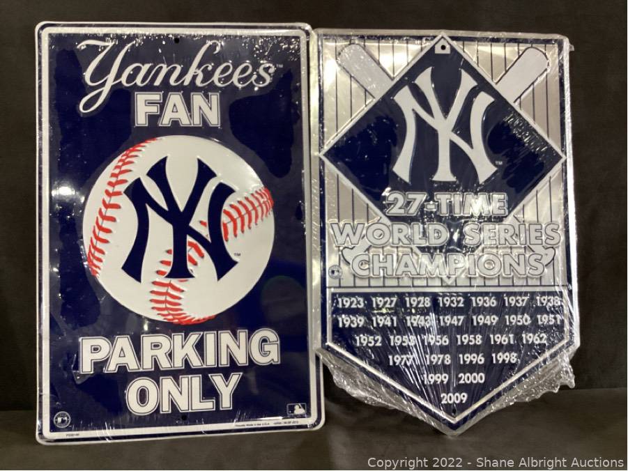 New York Yankees 27-Time World Series Champions Metal Parking Sign