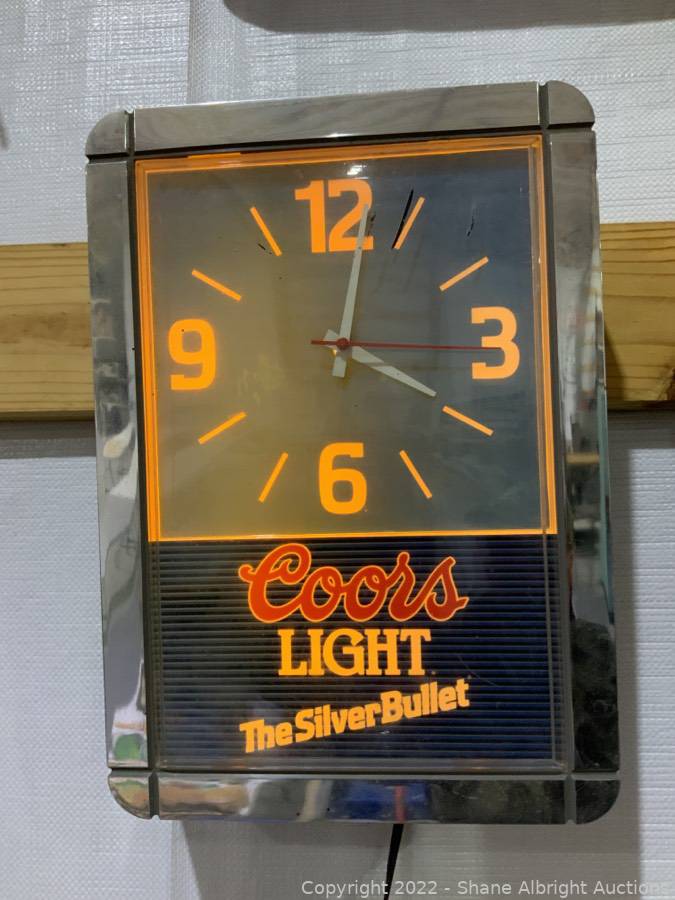 Coors light clock sign factory