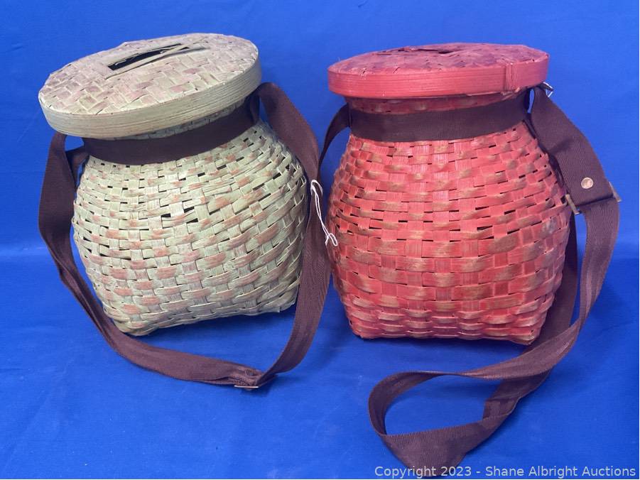 Fish Creel Baskets. Lot of 2. Auction