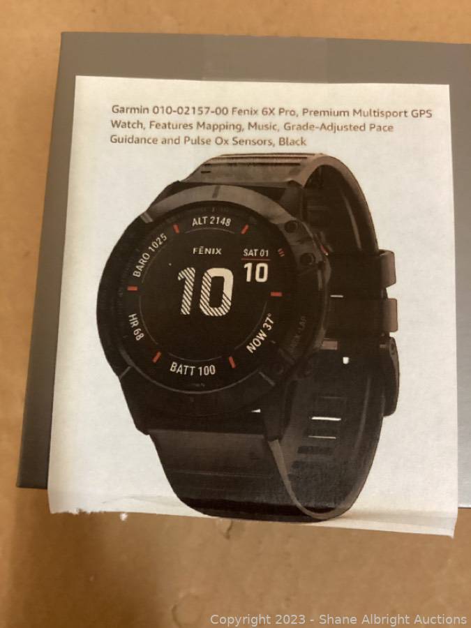 Garmin Fenix 6X sport watch. Auction | Shane Albright Auctions