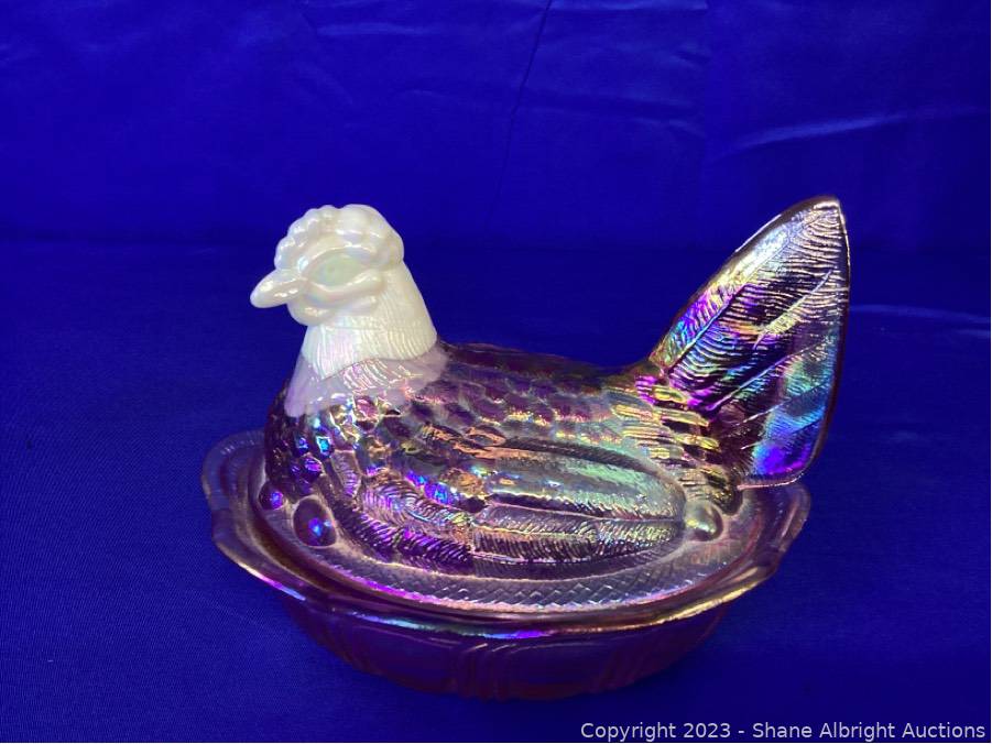 Hotsell Fenton Hen on Nest Iridescent Carnival Glass