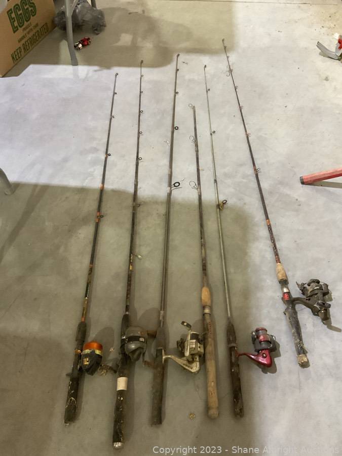 Miscellaneous rods and reels lot of 7 Auction