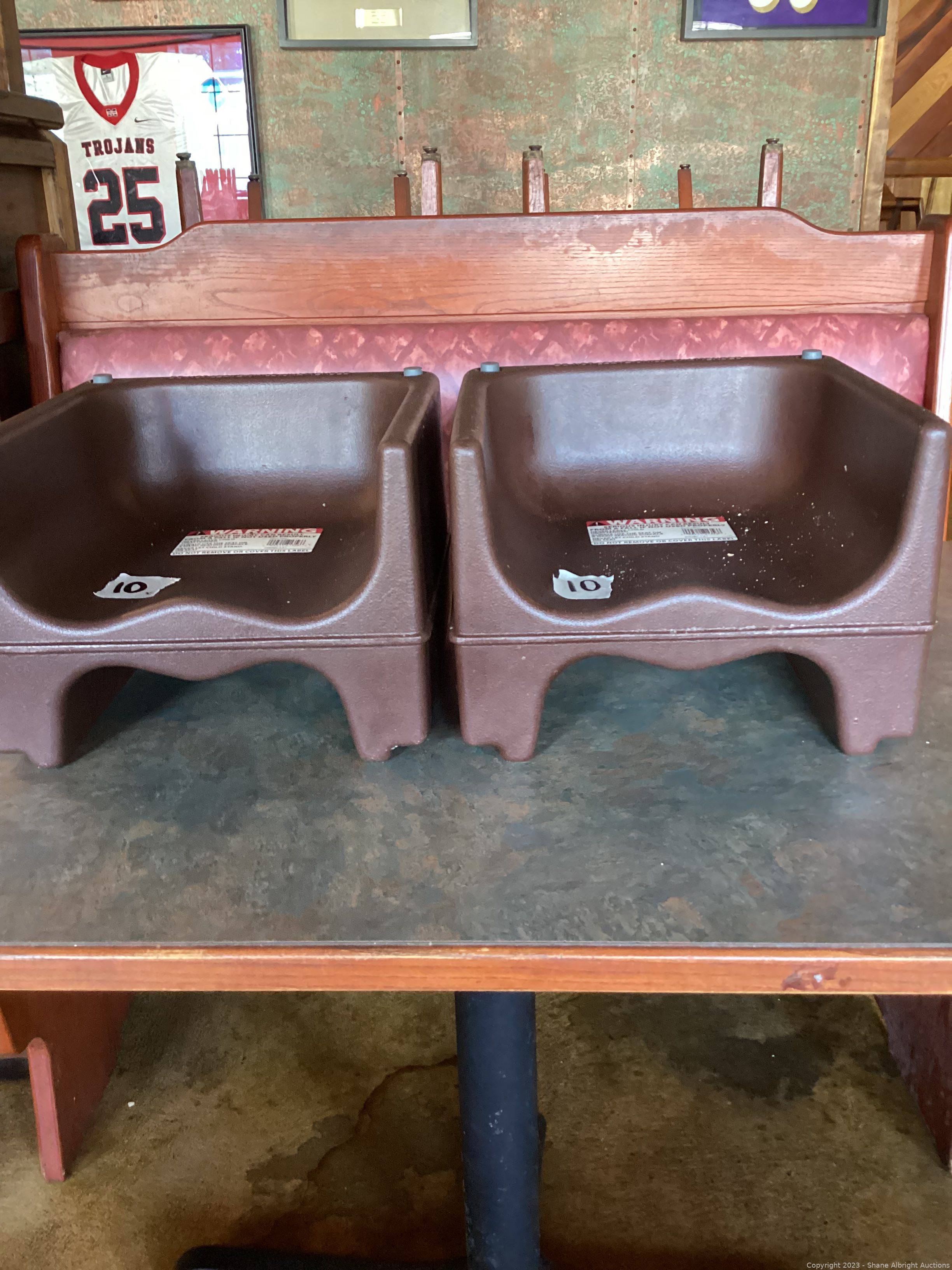 2 Restaurant Booster Seats Auction Shane Albright Auctions