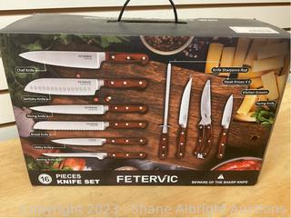 Fetervic 16 pc Knife Set Auction