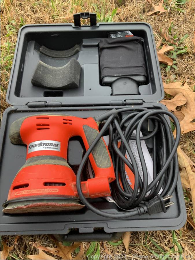 Black Decker firestorm sander Auction Shane Albright Auctions