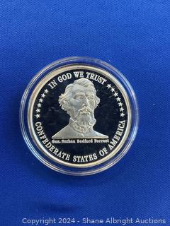 Gen. Nathan Bedford Forrest One Troy Oz Silver Coin Auction